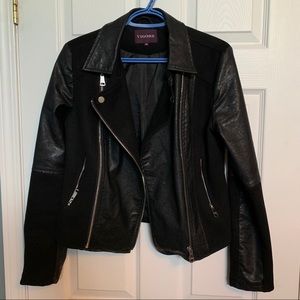 VIGOSS Faux Suede and Leather Jacket